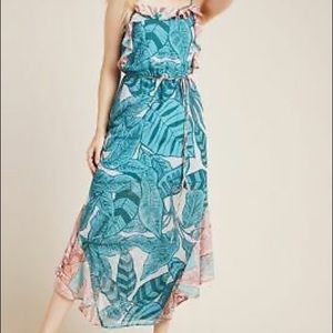 Anthropologie FARM Botanical Ruffled Maxi Dress